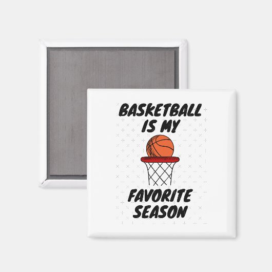 Basketball is mijn favoriete seizoen 8 magneet (Voorkant / Achterkant)