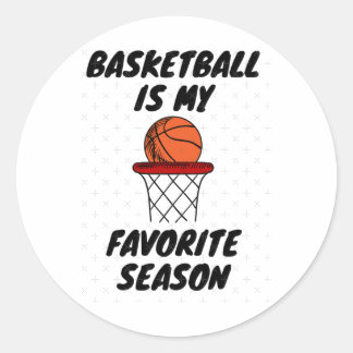 Basketball is mijn favoriete seizoen 8 ronde sticker
