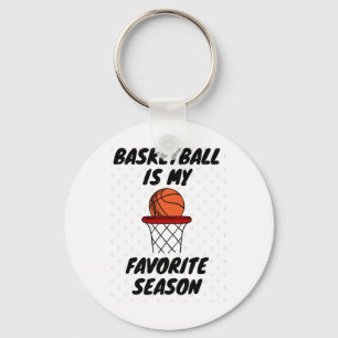 Basketball is mijn favoriete seizoen 8 sleutelhanger