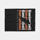 Basketball is mijn favoriete Seizoen Basketball Fleece Deken (Voorkant (Horizontaal))