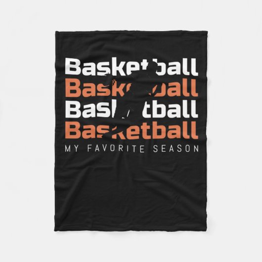Basketball is mijn favoriete Seizoen Basketball Fleece Deken (Voorkant)