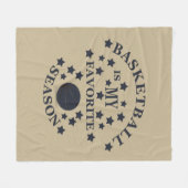 Basketball is mijn favoriete seizoen fleece deken (Voorkant (Horizontaal))