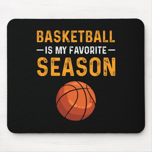 Basketball is mijn favoriete seizoen muismat (Voorkant)