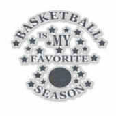 Basketball is mijn favoriete seizoen sticker (Voorkant)