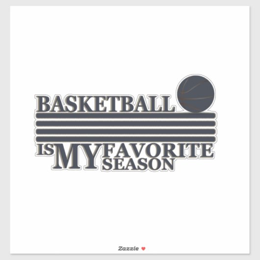 Basketball is mijn favoriete seizoen sticker (Vel)