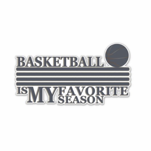 Basketball is mijn favoriete seizoen sticker (Voorkant)