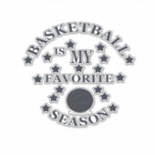 Basketball is mijn favoriete seizoen sticker (Voorkant)