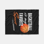 Basketball is mijn favoriete sport fleece deken (Voorkant (Horizontaal))