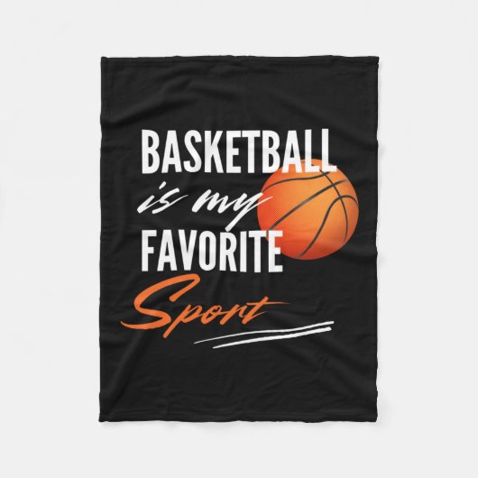 Basketball is mijn favoriete sport fleece deken (Voorkant)