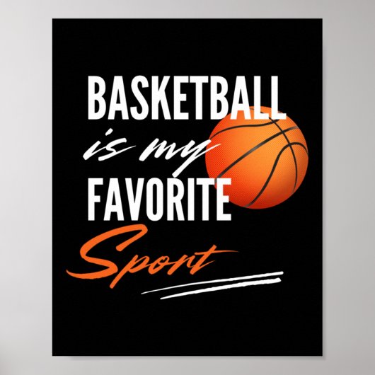 Basketball is mijn favoriete sport poster (Voorkant)