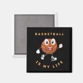Basketball is mijn leven magneet (Voorkant / Achterkant)