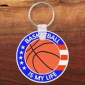 Basketball is mijn leven. Sportcadeideeën voor spe Sleutelhanger (Voorkant)