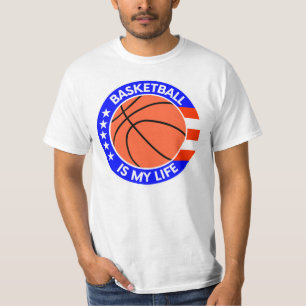 Basketball is mijn leven. Sportspeler T-shirt