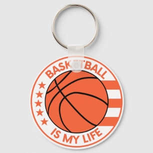 Basketball is mijn leven. Sportspelercadeideeën Sleutelhanger