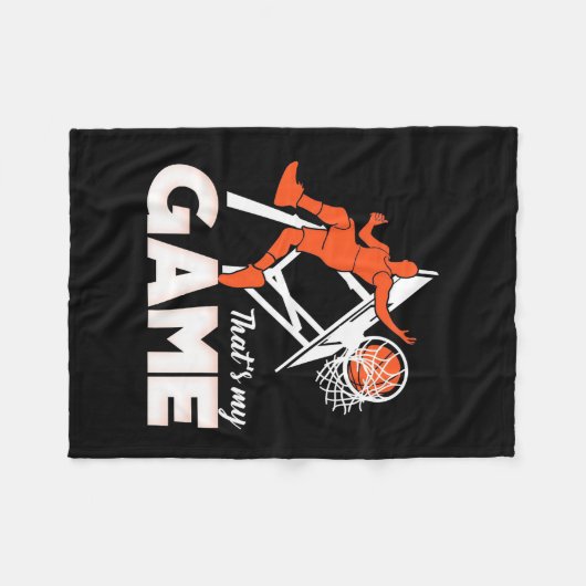 Basketball is mijn spelletje fleece deken (Voorkant (Horizontaal))