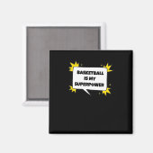 Basketball is mijn Superpower Magneet (Voorkant / Achterkant)