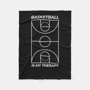 Basketball is mijn therapie fleece deken
