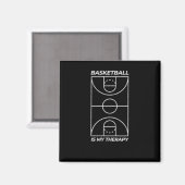 Basketball is mijn therapie magneet (Voorkant / Achterkant)