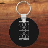 Basketball is mijn therapie sleutelhanger (Voorkant)