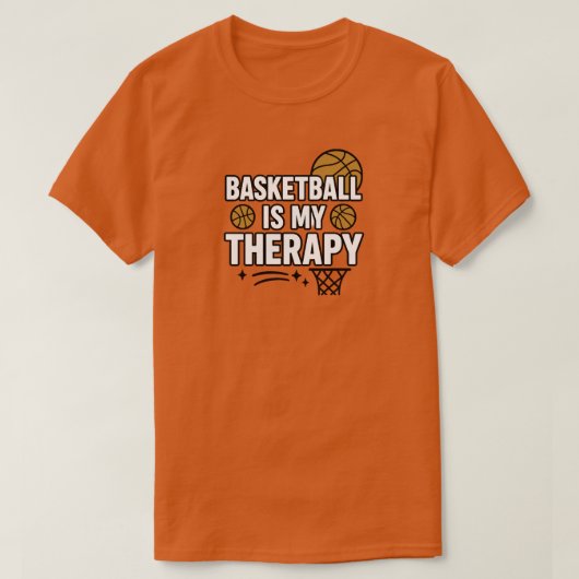 Basketball is mijn therapie t-shirt (Design voorkant)