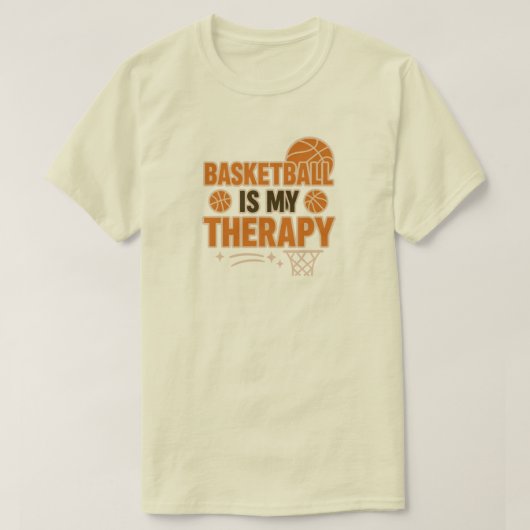 Basketball is mijn therapie t-shirt (Design voorkant)