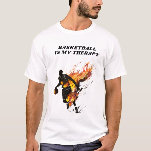 Basketball is mijn therapie t-shirt (Voorkant)