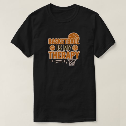 Basketball is mijn therapie t-shirt (Design voorkant)