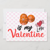 Basketball is mijn valentijn voor Player Feestdagenkaart (Voorkant)