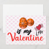 Basketball is mijn valentijn voor Player Feestdagenkaart (Voorkant / Achterkant)
