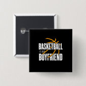 Basketball is mijn vriend vierkante button 5,1 cm (Voorkant /achterkant)