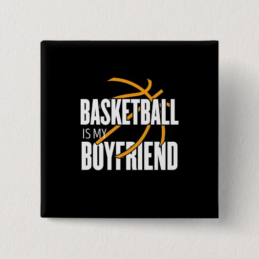 Basketball is mijn vriend vierkante button 5,1 cm (Voorkant)