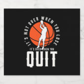 Basketball is voorbij als je stopt bier etiket (Enkel label)