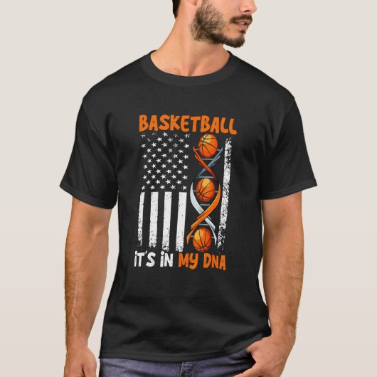 Basketball It's In-My DNA Funny Player Coach Team  T-shirt (Voorkant)