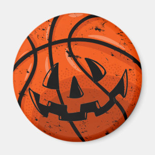 Basketball Jack O Lantern Grunge Halloween Pumpkin Magneet