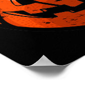 Basketball Jack O Lantern Grunge Halloween Pumpkin Poster (Hoek)