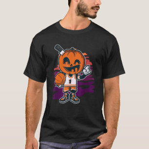 Basketball Jackolantern voor Horror Fans T-shirt