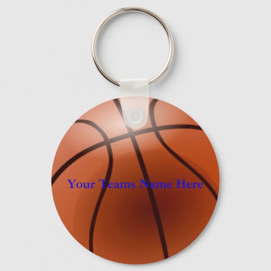 Basketball, je teamnaam hier sleutelhanger (Voorkant)