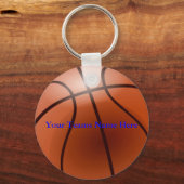 Basketball, je teamnaam hier sleutelhanger (Voorkant)