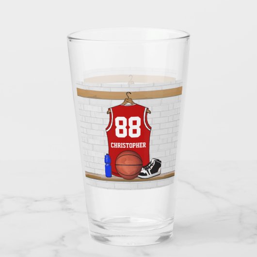 Basketball Jersey momento Glas (Achterkant)
