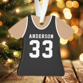 Basketball Jersey Sport Team Uniform Black Ornament
