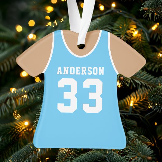Basketball Jersey sportteam Uniform Blue Ornament