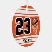 Basketball Jersey Style | DIY-tekst | SINAASAPPEL Metalen Ornament (Voorkant Rechts)