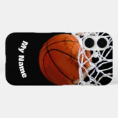 Basketball Jouw naam Aangepast Case-Mate iPhone Case (Achterkant (horizontaal))