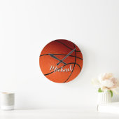 Basketball Jouw naam Aangepast Ronde Klok (Huis)