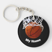 Basketball Jouw naam Aangepast Sleutelhanger (Voorkant)