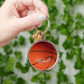 Basketball Jouw naam Aangepast Sleutelhanger (Hand)