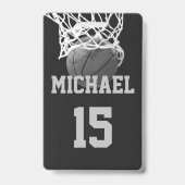 Basketball Jouw naam Badge (Achterkant)
