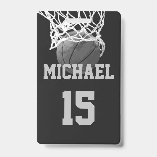 Basketball Jouw naam Badge (Voorkant)
