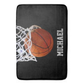 Basketball Jouw naam Badmat (Voorkant Verticaal)