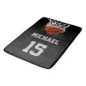 Basketball Jouw naam Badmat (Gekanteld)